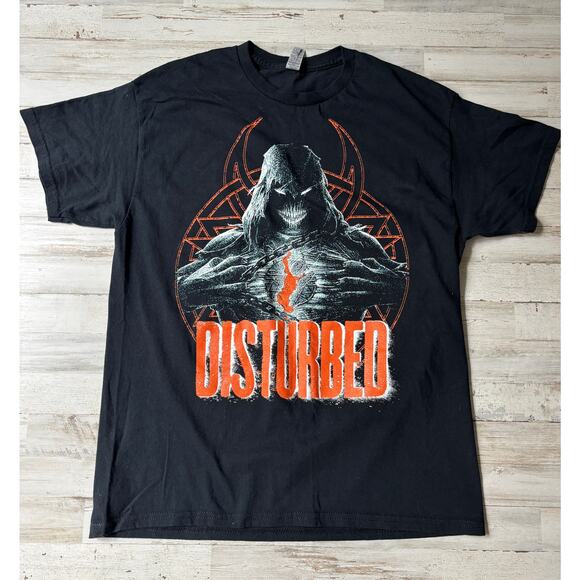 Men's Disturbed European Tour '23 Take Back Tee T-shirt sz L EUC - Picture 1 of 3